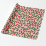 Sommar Vintage Rosa Strawberry Boho Möhippa Presentpapper<br><div class="desc">Sommar Vintage Rosa Strawberry Boho Natature Möhippa Wrapping Papper</div>