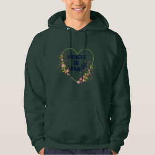 Sommar Vinter Unisex Blommig Hjärtan Citat B I G Hoodie