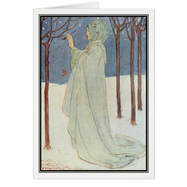 Sommar (vinter) vid Florence Harrison Hälsningskort (Framsidan)