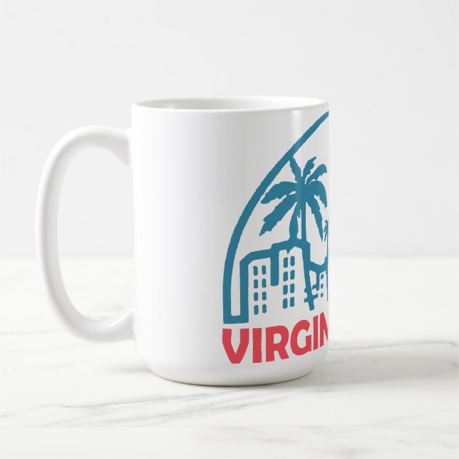 Sommar virginia beach-virginia  kaffemugg (Vänster)