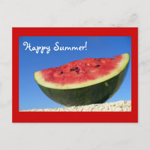 Sommar-vykort för vattenmelon vykort