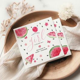 Sommar Watermelon 'A Sweet Baby' Baby Shower Pappersservett
