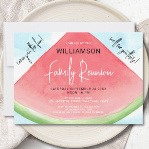 Sommar Watermelon Familjeåterträff  Inbjudningar