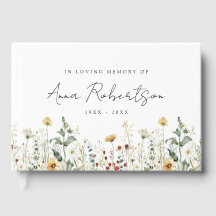 Sommar Wildblomma Fält i Loving Memory Funeral