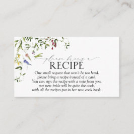Sommar Wildblomma, ta med en recept Tilläggskort