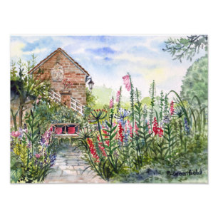 Sommar WildblommEnglish Garden i York Fototryck