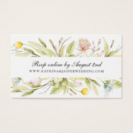Sommar Wildblommor Bröllop OSA på webbplatsen Visitkort