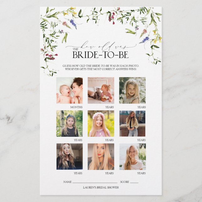 Sommar Wildbloms Watercolor Möhippa Game (Framsida)