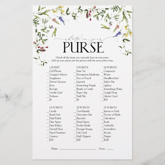 Sommar Wildbloms Watercolor Möhippa Game (Framsida)