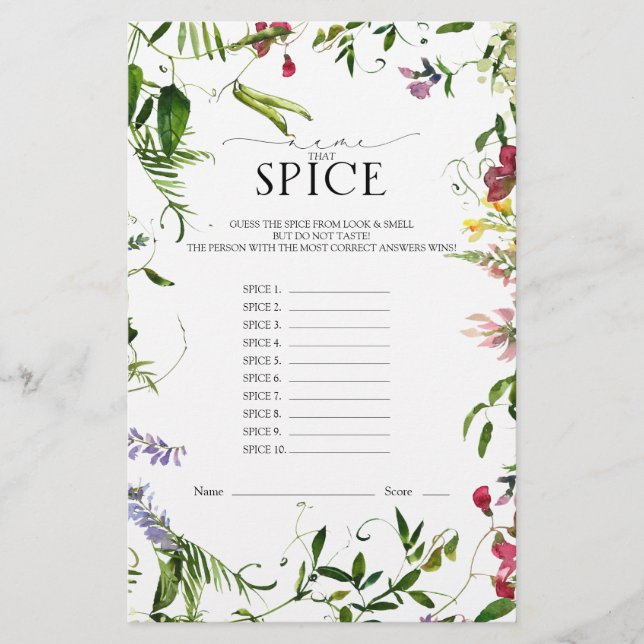 Sommar Wildbloms Watercolor Möhippa Game (Framsida)