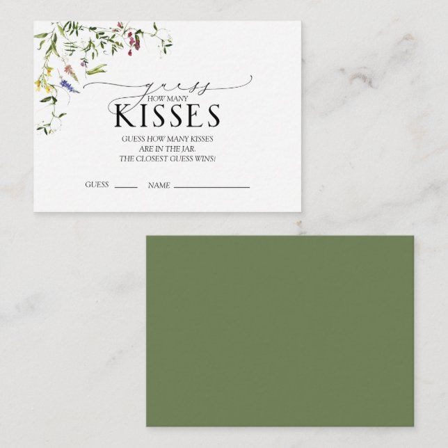 Sommar Wildbloms Watercolor Möhippa Game Tilläggskort (Fram/baksida)