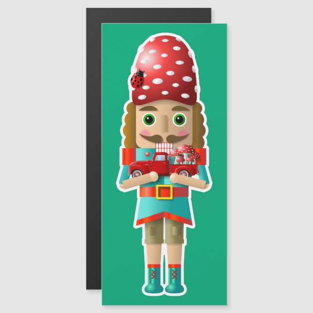 Sommar Woodland Nutcracker med Little Red Lastbil (Fram/baksida)