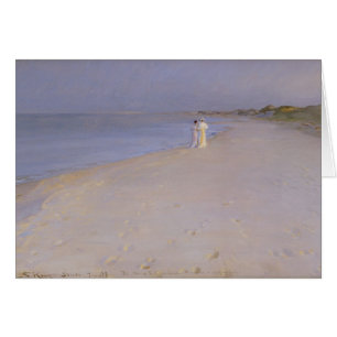 Sommarafton på den södra stranden, Skagen, 1893 Hälsningskort