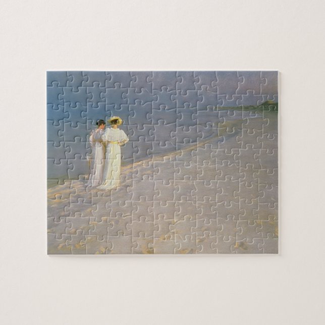 Sommarafton på Skagen den sydliga stranden Pussel (Horisontell)