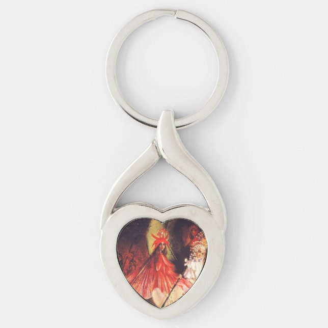 SommarÄlvor Twisted Heart Silverfärgad Nyckelring (Framsidan)