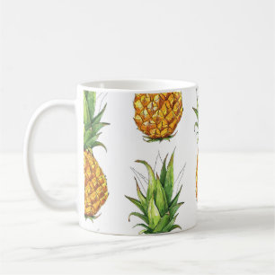 Sommaranas mönster, sömlös design. kaffemugg