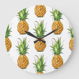 Sommaranas mönster, sömlös design. stor klocka