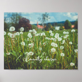 Sommaräng med maskrosor poster