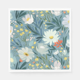 Sommaräng med vilda blommor pappersservett