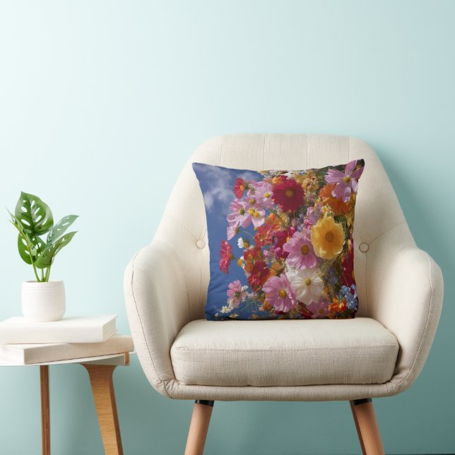 Sommaräng Vilda Blommor - Levande Blommig Prakt Kudde (Stol)