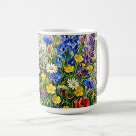 Sommarängsblommor Kaffemugg