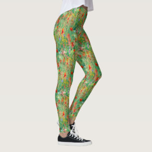 Sommarängsblommor Tapet Leggings