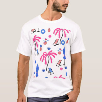 Sommaravacation: Handflatan Träd ananas Mönster T Shirt