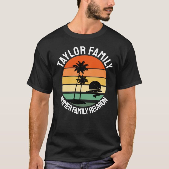 Sommaravacitet för Beach Family Reunion Anpassning T Shirt (Framsida)