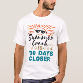 Sommaravbrott är 100 dagar närmare 100 dagar i sko t shirt