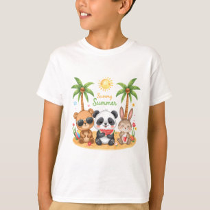 Sommaräventyrs Barnkollektion   Söt Djungel Ani T Shirt