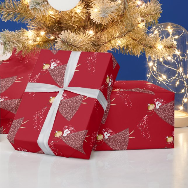 Sommaravfall från den vita snöflingan, julklapp presentpapper (Helgdagar)