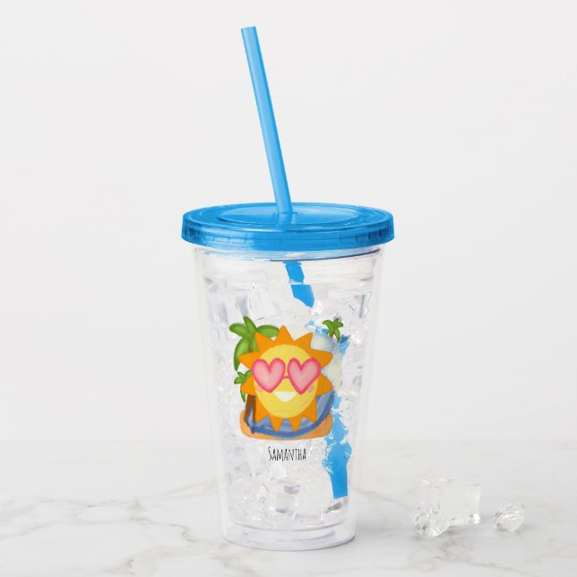 Sommaravslappning Vacation Sol Take Away Mugg (Framsida Ice)