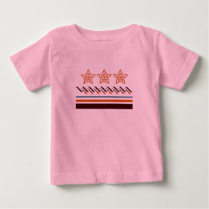 Sommarbaby Tre-Stjärniga Ränder T Shirt