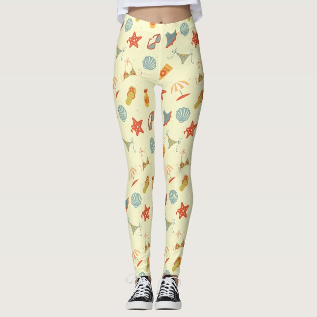 Sommarbach Mönster Leggings (Framsida)