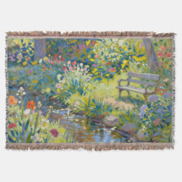 Sommarbäck Blommor Filt