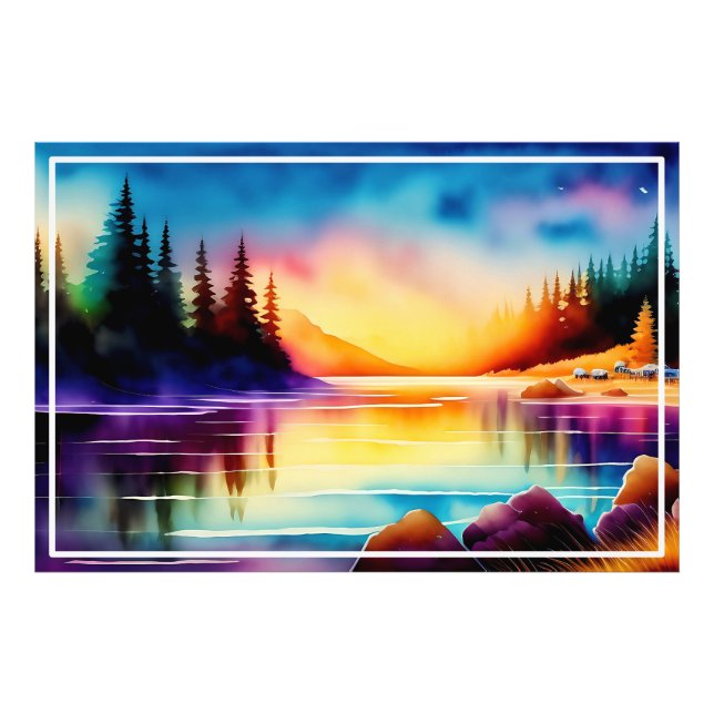 Sommarbakgrund med Handflatan Träd-56790 Fototryck (Framsidan)