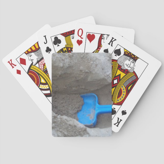 Sommarband Grävande Sand Shovel, Scoop, Spela Casinokort (Baksidan)