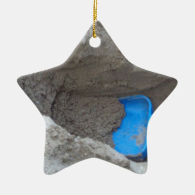 Sommarband Grävande Sand Shovel, Scoop, Spela Julgransprydnad Keramik (Framsidan)