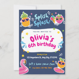 SommarBarn Födelsedagsfest Inbjudningar