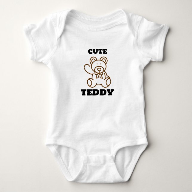Sommarbarn Söt Björn Teddy T Shirt (Framsida)
