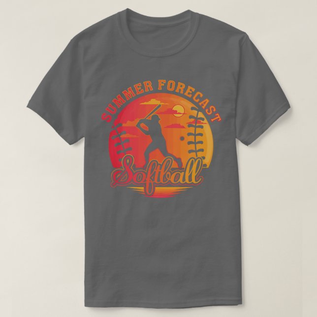 Sommarbaskiska prognos för soldagar och Dubbla Pla T Shirt (Design framsida)