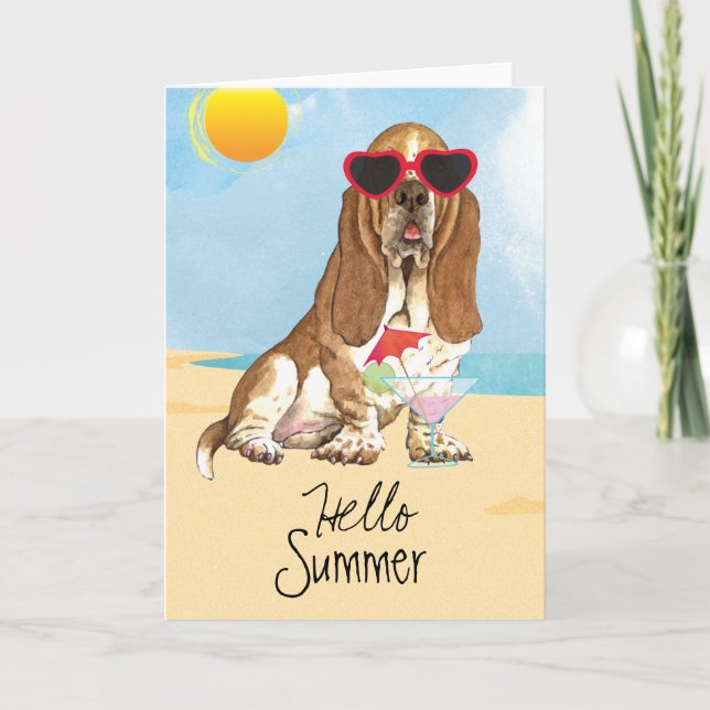 SommarBassethund Kort (Framsida)
