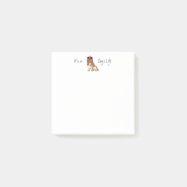 SommarBassethund Post-it Block (Framsida)