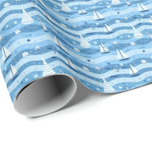 Sommarbåtar Beach Nautical Gift Wrapping Wrap Presentpapper