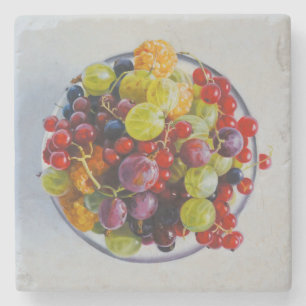 Sommarberry från hyperrealism-oljemålningen stenunderlägg