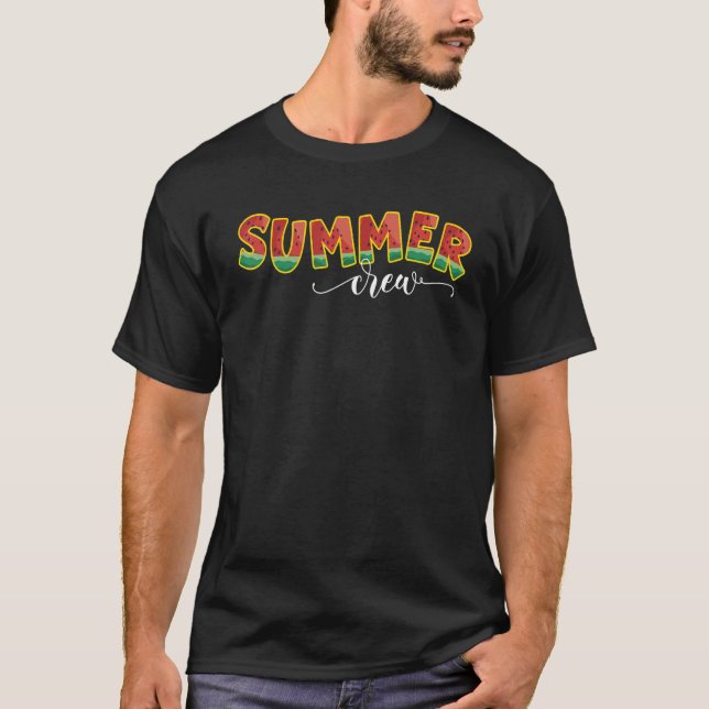 Sommarbesättning Vaceringar med Watermelon Beach T Shirt (Framsida)