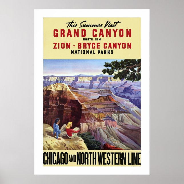 Sommarbesök Grand Canyon Poster (Framsidan)
