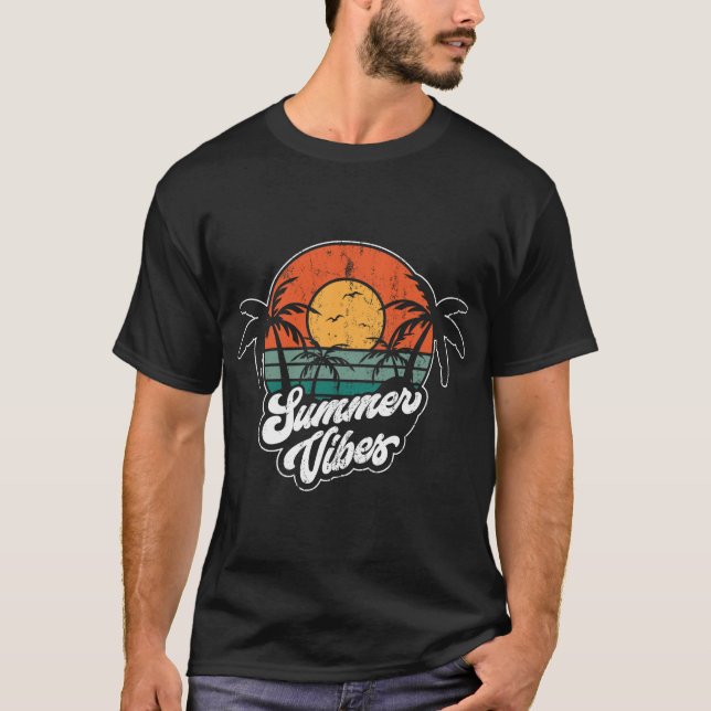 Sommarbesök vintage-gåva t shirt (Framsida)