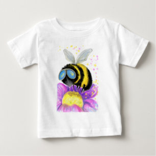 Sommarbi med solglasögon och blomma - Söt T Shirt