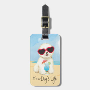 Sommarbichon Frise Bagagebricka
